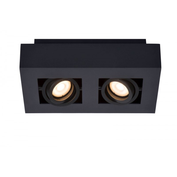 XIRAX - Stropné svietidlo - 2xGU10/5W LED DTW - Čierna (old 09119/10/30)