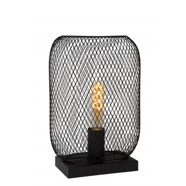 MESH - Stolová lampa - E27/60W H32.5 cm - čierna