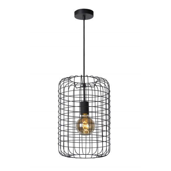 ESMEE - Závesné svietidlo - 1xE27 60W - čierna