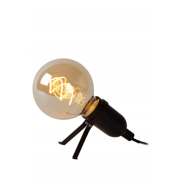 PUKKI - Stolná lampa - E27 40W - čierna