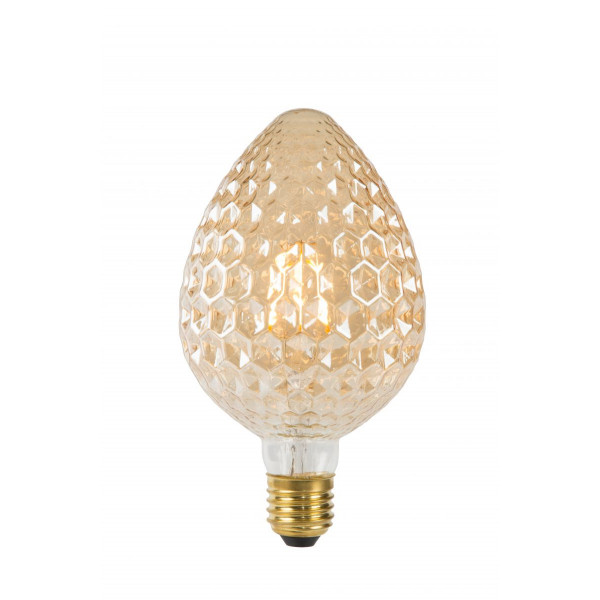 LED ŽIAROVKA - Žiarovka - Ø 9,5 cm - LED - E27 - 1x6W 2200K - jantárová