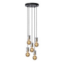 GELKA Pendant 5x E27/40W Round Smoke glass