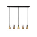 GELKA Pendant 5x E27/40W Bar Smoke glass