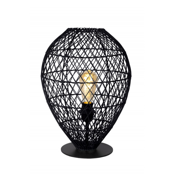 KENJIRO Table Lamp E27/40W Rotan Black