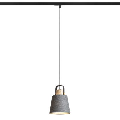 RENDL CHOUPETTE na jednookr. lištu čiernosivá textil/drevo 230V LED E27 11W