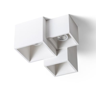 RENDL JACK III stropná sadrová 230V LED GU10 3x5W
