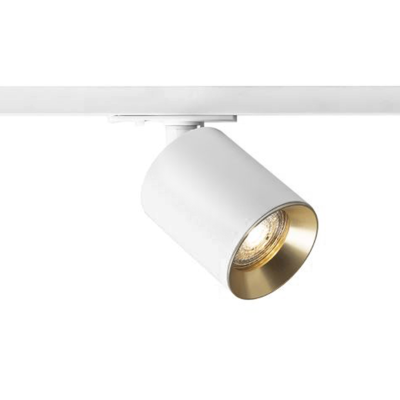 RENDL DARIO na jednookr. lištu biela česaná mosadz 230V LED GU10 9W