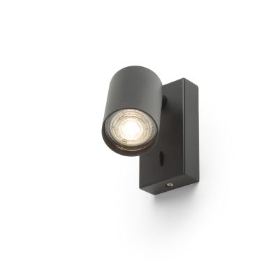 RENDL DUDE nástenná čierna 230V LED GU10 9W