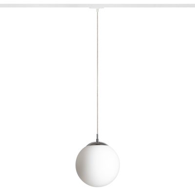RENDL LUNA 25 na jednookr. lištu opálové sklo/chróm 230V LED E27 15W