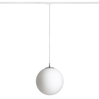 RENDL LUNA 30 na jednookr. lištu opálové sklo/chróm 230V LED E27 15W