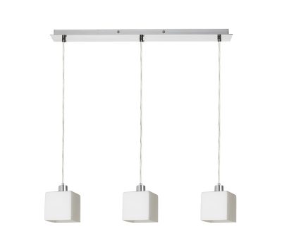RENDL DADOS III 60 závesná opálové sklo/chróm 230V LED E27 3x11W