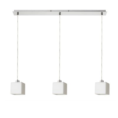 RENDL DADOS III 80 závesná opálové sklo/matný nikel 230V LED E27 3x11W