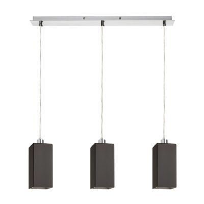 RENDL LIZ III 60 závesná čierna sklo/chróm 230V LED E27 3x15W