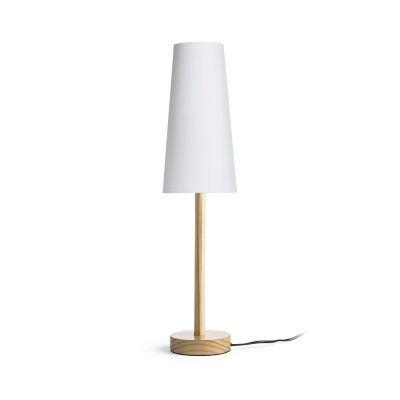 RENDL MAUI/CONNY 15/30 stolná Polycotton biela/drevo 230V LED E27 11W