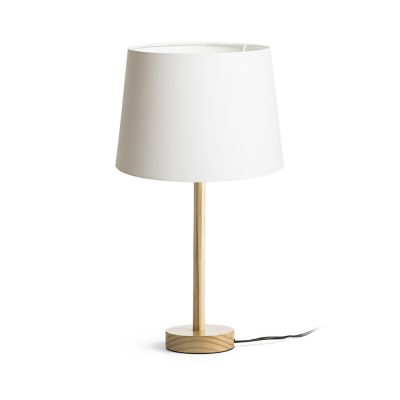 RENDL MAUI/AMBITUS 30 stolná Polycotton biela/drevo 230V LED E27 15W