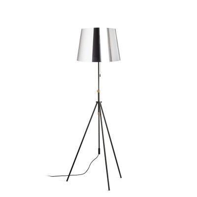 RENDL LUTON/ILUSION stojanová chrómová fólia/čierna/kov 230V LED E27 15W