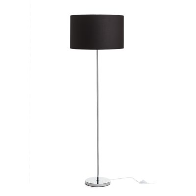 RENDL NYC/RON 40/25 stojanová Pollycotton čierna/chróm 230V LED E27 15W