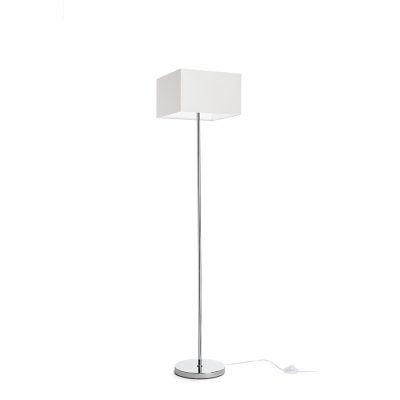 RENDL NYC/TEMPO 30/19 stojanová Polycotton biela/chróm 230V LED E27 15W