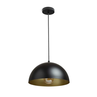 RENDL GLADYS 30 závesná čierna/zlatá 230V LED E27 15W