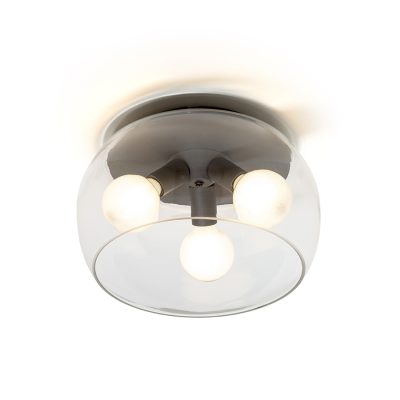 RENDL AMANDA stropná matná čierna dymové sklo 230V LED E27 3x15W