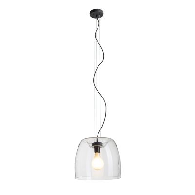 RENDL ORLANDO 35 závesná číre sklo/čierna 230V LED E27 24W