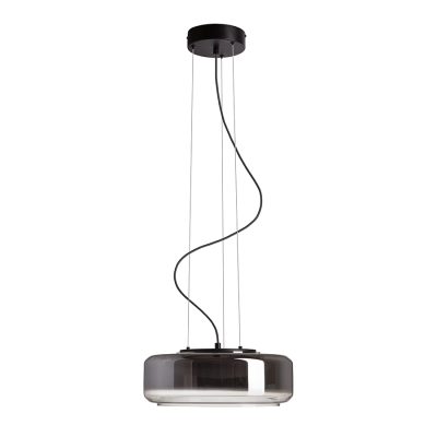 RENDL NAOMI 35 závesná dymové sklo/mliečne sklo/čierna 230V LED 18W 3000K