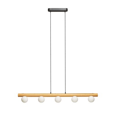 RENDL NOCTIS závesná drevo/opálové sklo 230V LED G9 5x7W