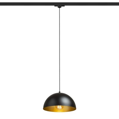 RENDL GLADYS 30 na trojokruh. lištu čierna/zlatá 230V LED E27 15W