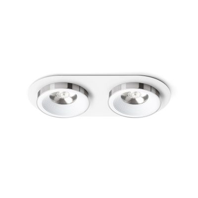 RENDL SHARM R II zápustná biela chróm 230V LED 2x10W 24° 3000K