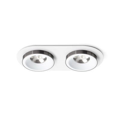 RENDL SHARM R II zápustná biela čierny chróm 230V LED 2x10W 24° 3000K