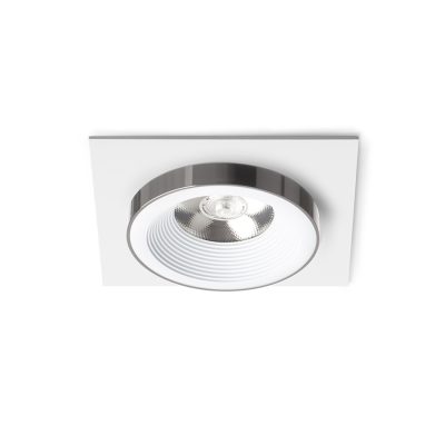 RENDL SHARM SQ I zápustná biela čierny chróm 230V LED 10W 24° 3000K