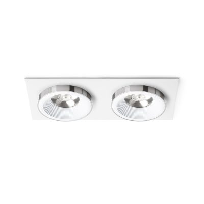 RENDL SHARM SQ II zápustná biela chróm 230V LED 2x10W 24° 3000K