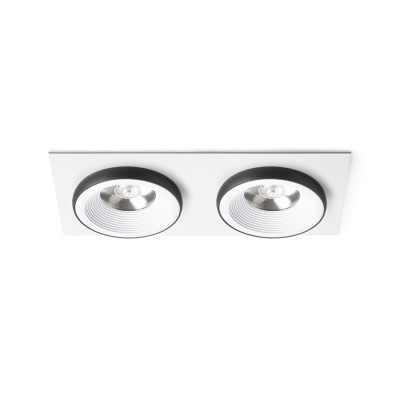 RENDL SHARM SQ II zápustná biela/čierna 230V LED 2x10W 24° 3000K