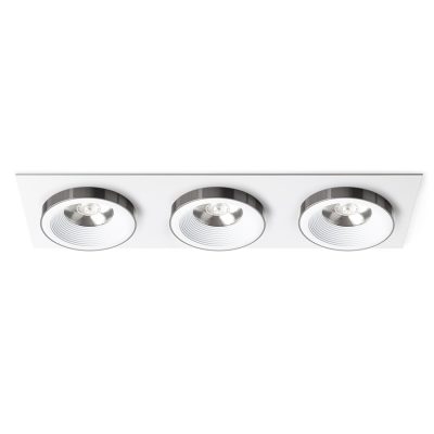 RENDL SHARM SQ III zápustná biela čierny chróm 230V LED 3x10W 24° 3000K