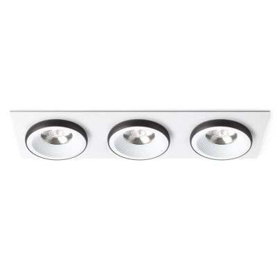 RENDL SHARM SQ III zápustná biela/čierna 230V LED 3x10W 24° 3000K