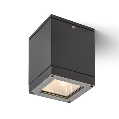 RENDL QUADRA M stropná antracitová 230V LED E27 8W IP54