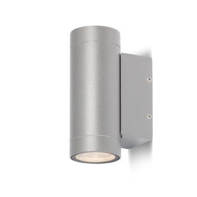 RENDL MIZZI II striebornosivá 230V LED GU10 2x8W IP54