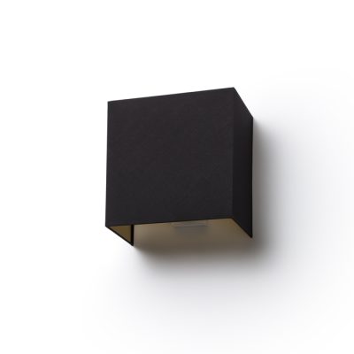 RENDL LOPE W 25/14 nástenná Pollycotton čierna/zlatá fólia 230V LED E27 15W