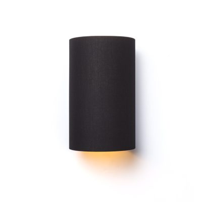 RENDL RON W 15/25 nástenná Pollycotton čierna/zlatá fólia 230V LED E27 15W