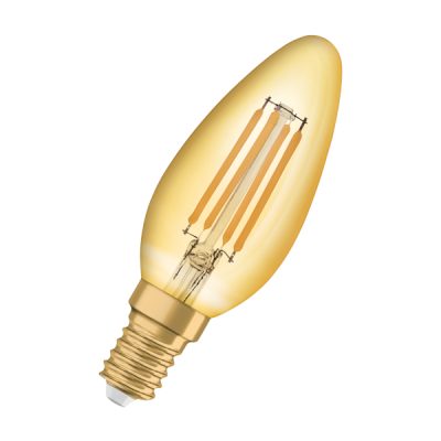RENDL OSRAM Vintage sviečková jantárová 230V E14 LED EQ35 2400K