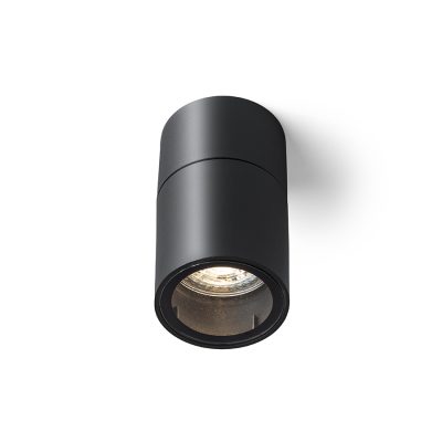 RENDL SORANO stropná čierna plast 230V LED GU10 8W IP44