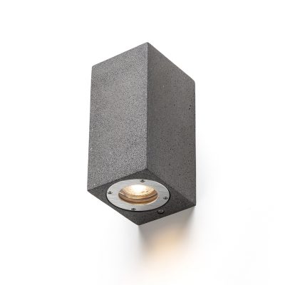RENDL KANE II nástenná betón/dekor tmavý granit 230V LED GU10 2x5W IP65