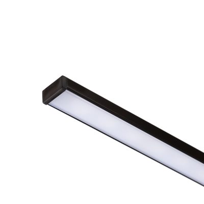 RENDL LED PROFILE G prisadený 1m čierna matný akrylát/hliník