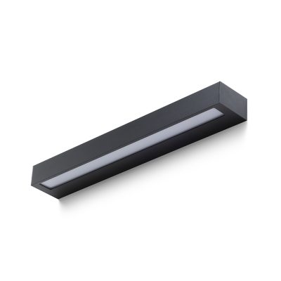 RENDL ASTER 50 nástenná čierna mliečny akrylát 230V LED 2x10W IP65 3000K