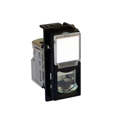 LIVING NOW DÁTOVÁ ZÁSUVKA RJ45 CAT6 STP BEZ NÁRADIA 1 MODUL ČIERNA