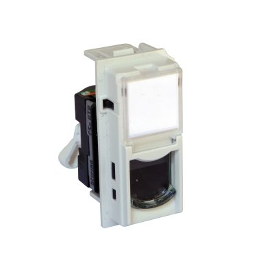 LIVING NOW DÁTOVÁ ZÁSUVKA RJ45 CAT5E UTP BEZ NÁRADIA 1 MODUL BIELA