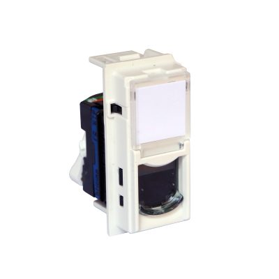 LIVING NOW DÁTOVÁ ZÁSUVKA RJ45 CAT6 UTP BEZ NÁRADIA 1 MODUL BIELA