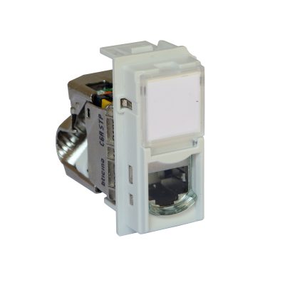 LIVING NOW DÁTOVÁ ZÁSUVKA RJ45 CAT6A STP BEZ NÁRADIA 1 MODUL BIELA