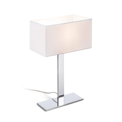 RENDL PLAZA M stolná biela chróm 230V LED E27 15W