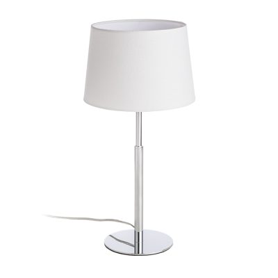 RENDL BROADWAY stolná biela chróm 230V LED E27 15W